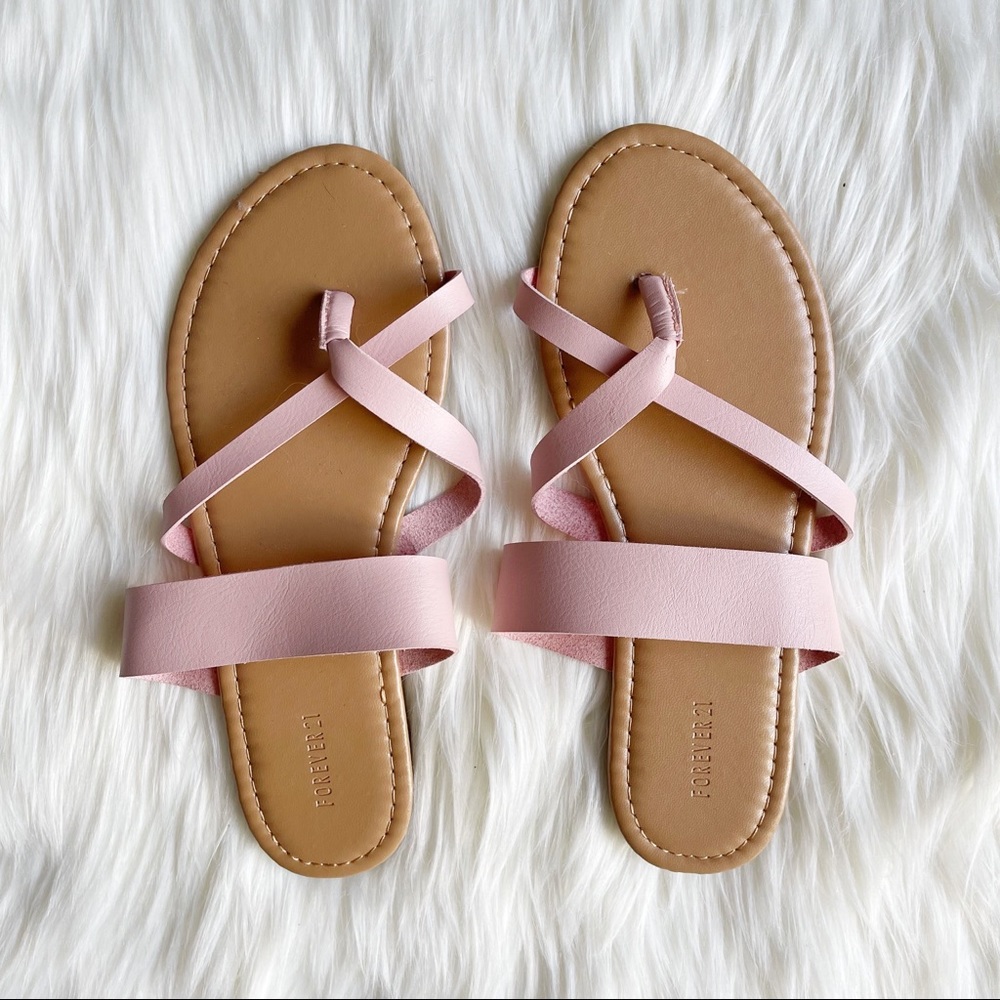 Light pink strappy sandals